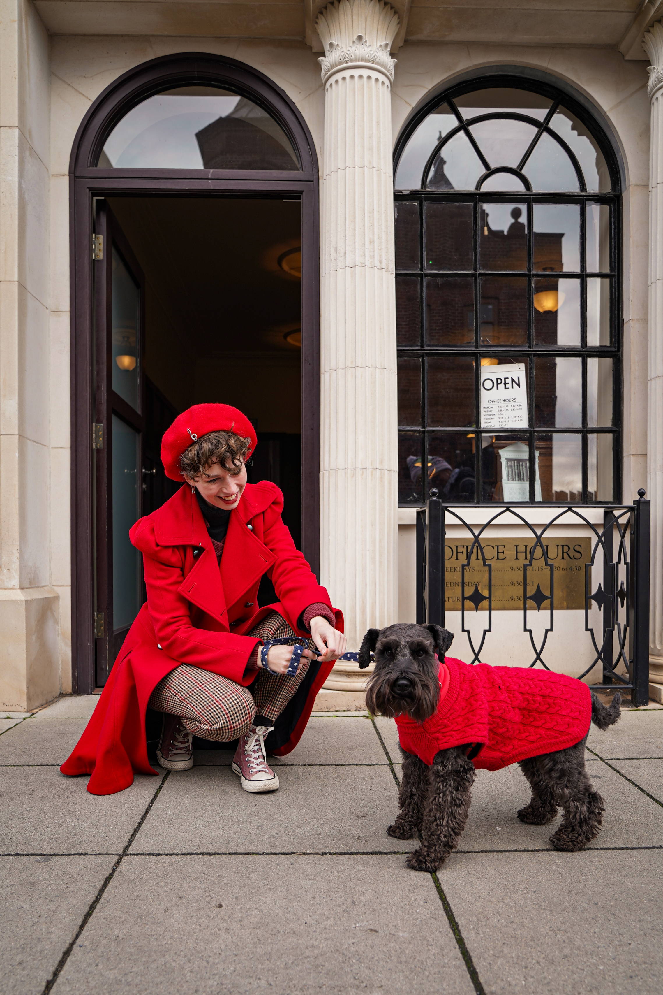 Douglas the dog outside West Bromwich Building Society