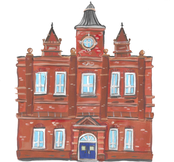 Illustration of Woodside Library 