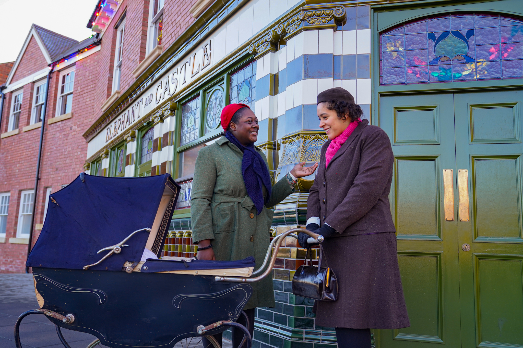Characters With Pram Outside Elephant And Castle