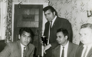 Anoop Grewal With Friends Pub W Ton C.1969